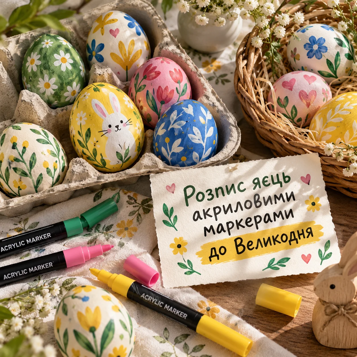 Роспись яиц акриловыми маркерами: как раскрасить яйца к Пасхе