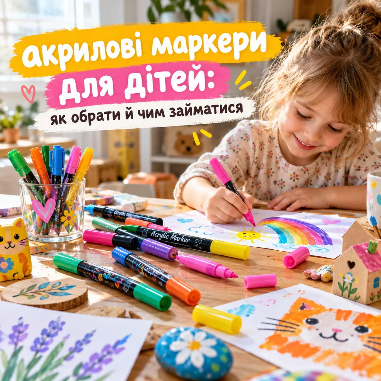 Акрилові маркери для дітей: як обрати й чим зайнятися