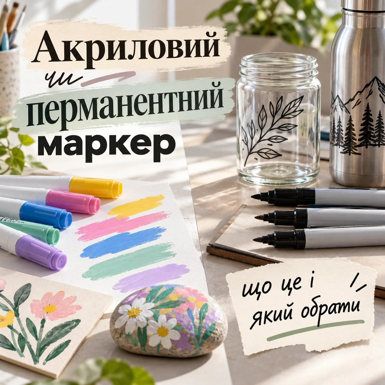 Акриловий чи перманентний маркер: що це і що обрати